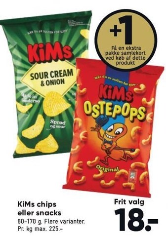Bilka Kims chips el. snacks tilbud