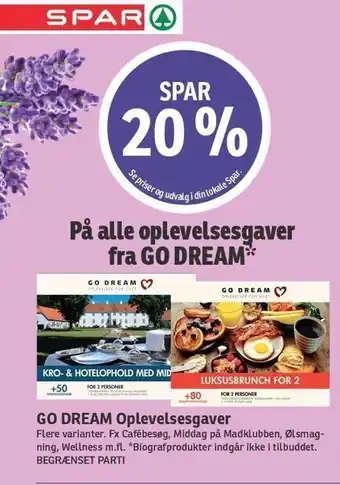 Go dream oplevelsesgaver
