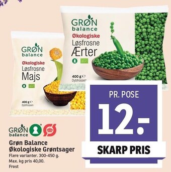 SPAR Grøn balance økologiske grøntsager tilbud