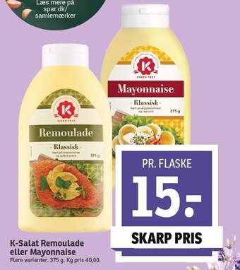 SPAR K-salat remoulade eller mayonnaise tilbud