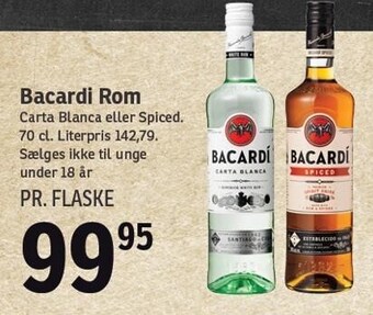 SPAR Bacardi rom tilbud
