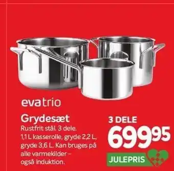 Din Isenkræmmer Grydesæt 3 dele tilbud