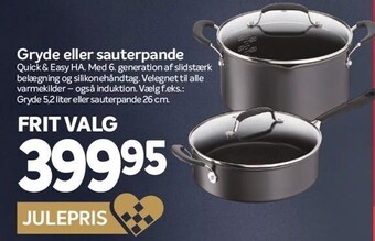 Din Isenkræmmer Gryde eller sauterpande tilbud