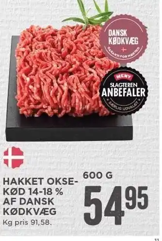 MENY Hakket oksekød af dansk kødkvæg tilbud
