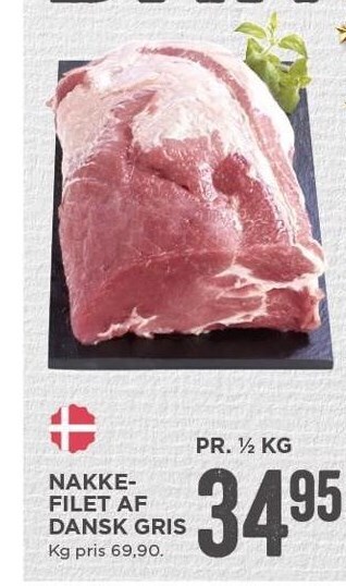 MENY Nakkefilet af dansk gris tilbud
