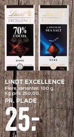 MENY Lindt excellence tilbud