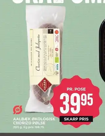 MENY Økologisk chorizo pølse tilbud