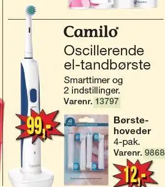 Harald Nyborg Oscillerende el-tandbørste el. børstehoveder tilbud