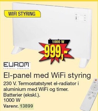 Harald Nyborg El-panel med wifi styring tilbud