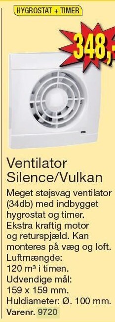 Harald Nyborg Ventilator silence/vulkan tilbud