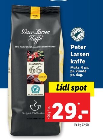 Lidl Peter larsen kaffe tilbud