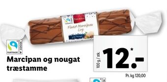 Lidl Marcipan og nougat træstamme tilbud