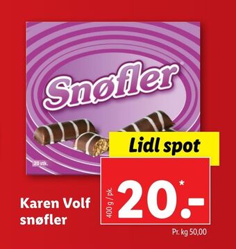 Lidl Karen volf snøfler tilbud