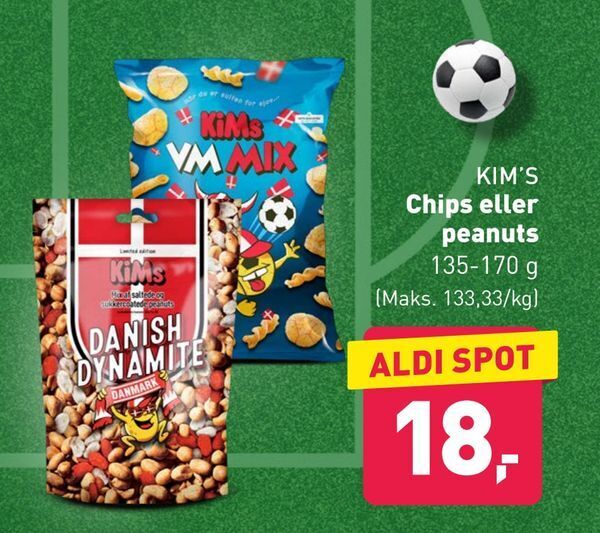 Chips eller peanuts tilbud hos ALDI