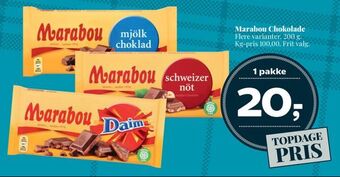 Dagli'Brugsen Marabou chokolade tilbud