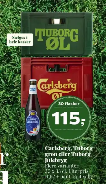 Dagli'Brugsen Carlsberg, tuborg grøn eller tuborg julebryg tilbud