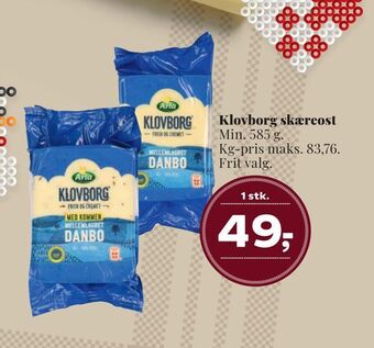 Dagli'Brugsen Klovborg skæreost tilbud