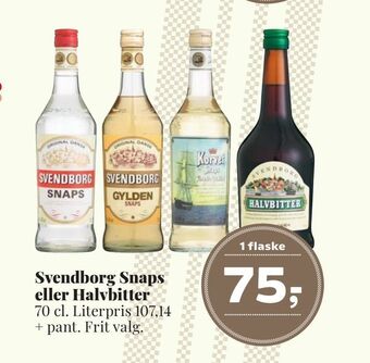 Dagli'Brugsen Svendborg snaps eller halvbitter tilbud