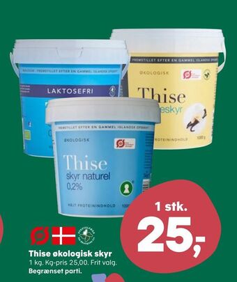 Kvickly Thise økologisk skyr tilbud