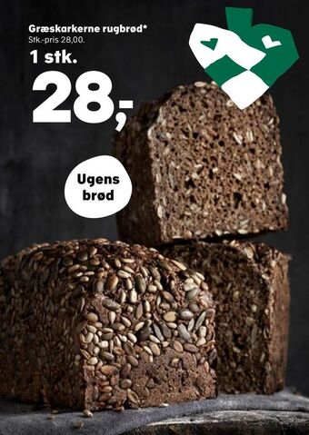 Kvickly Græskarkerne rugbrød tilbud
