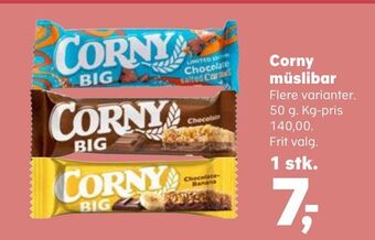 Kvickly Corny müslibar tilbud