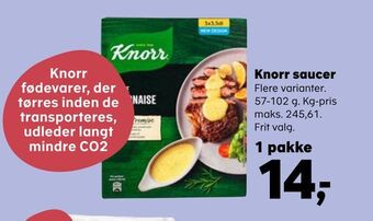 Kvickly Knorr saucer tilbud
