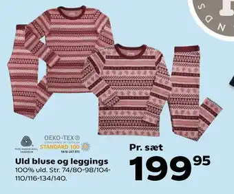 Kvickly Uld bluse og leggings tilbud
