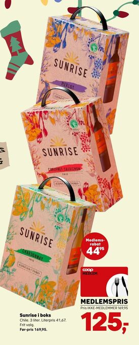 Kvickly Sunrise i boks tilbud