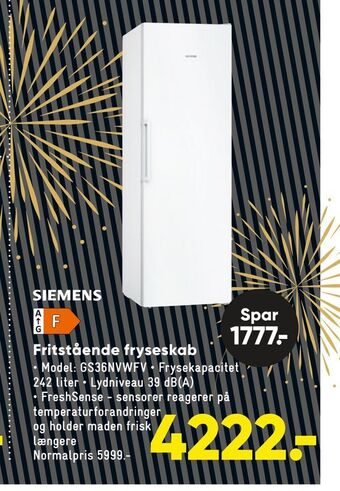 Bilka Fritstående fryseskab tilbud