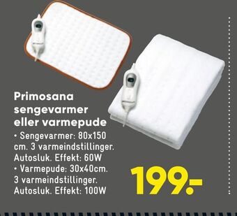 Bilka Primosana sengevarmer eller varmepude tilbud