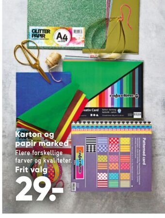 Bilka Karton og papir marked tilbud