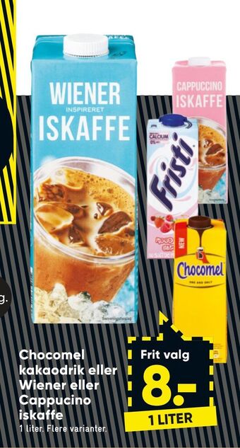Bilka Chocomel kakaodrik eller wiener eller cappucino iskaffe tilbud