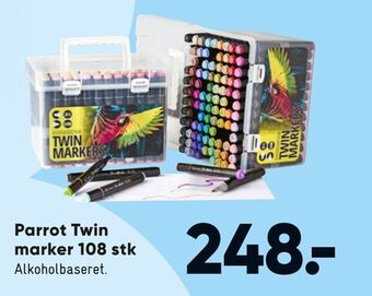 Bilka Parrot twin marker 108 stk tilbud
