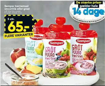 Semper børnemad smoothie eller grød