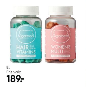 Sugarbearhair kosttilskud