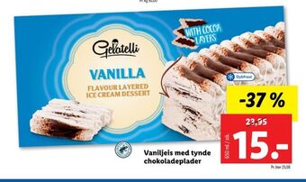 Lidl Vaniljeis med tynde chokoladeplader tilbud