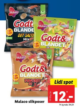 Lidl Malaco slikposer tilbud