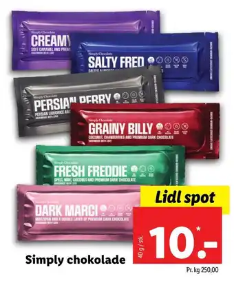 Lidl Simply chokolade tilbud