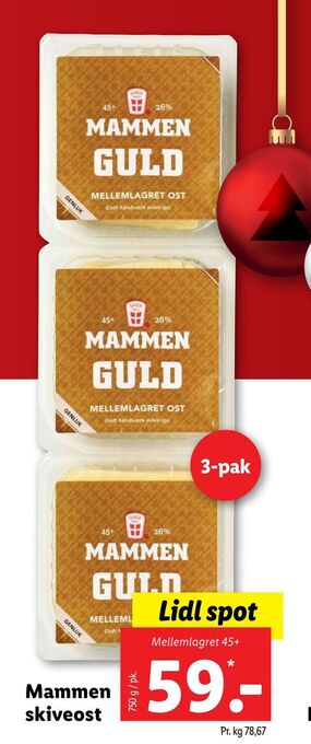 Lidl Mammen skiveost tilbud