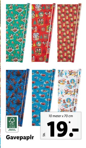 Lidl Gavepapir tilbud
