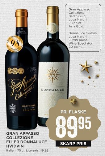 MENY Gran appasso collezione eller donnaluce hvidvin tilbud