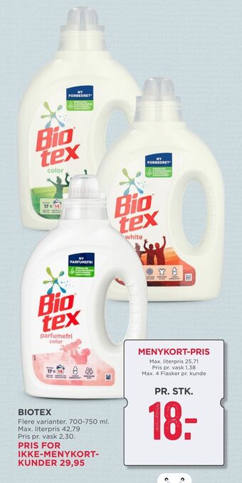 MENY Biotex tilbud