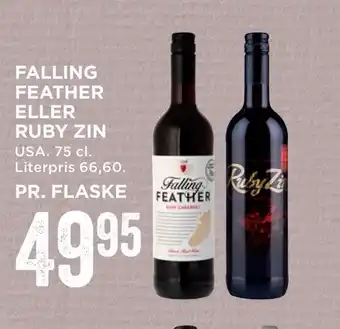MENY Falling feather eller ruby zin tilbud