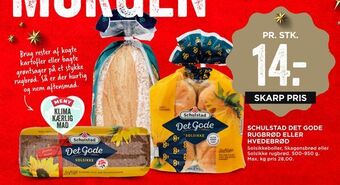 MENY Schulstad det gode rugbrød eller hvedebrød tilbud