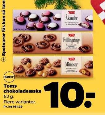 Netto Toms chokoladeæske tilbud