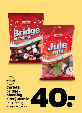 Netto Carletti bridgeblanding eller julemix tilbud