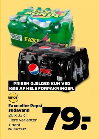 Netto Faxe eller pepsi sodavand tilbud