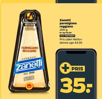 Netto Zanetti parmigiano reggiano tilbud