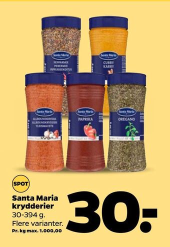 Netto Santa maria krydderier tilbud