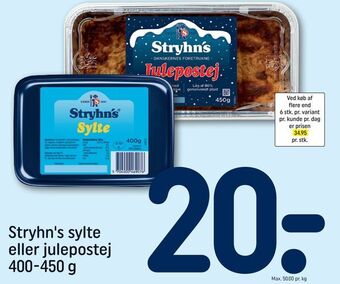 REMA 1000 Stryhn's sylte eller julepostej tilbud